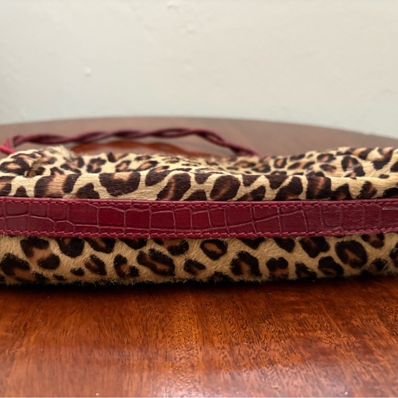 Leopard Print and Red Leather Women's Bag - Picture 8 of 8